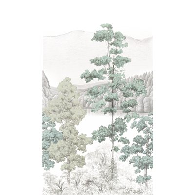 GRANDECO - Papier Peint Panoramique Gravure Alix 159 x 280 cm