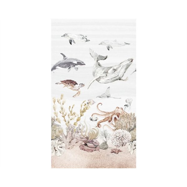 GRANDECO - Papier Peint Panoramique Sealife 159 x 280 cm