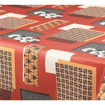 ACCESS DECO - Nappe Polyester Ronde Ø160cm Aurore Terracotta sur Cintre