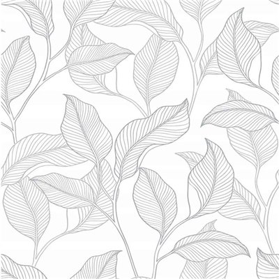 DECOR DESIGN - A74901 - Papier Peint Vinyle Expansé Sur Intissé Motif Nardy Blanc 10.05 x 0.53 m