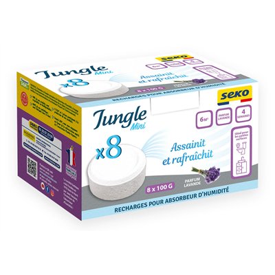 SEKO - Recharges Absorbeur Jungle Mini Galet Lavande 100g x8