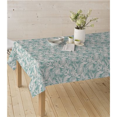 ACCESS DECO - Toile Cirée Skin Laize Nappe 20m x 140cm Casopiea Turquoise
