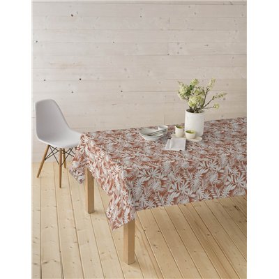 ACCESS DECO - Toile Cirée Skin Laize Nappe 20m x 140cm Casopiea Terracotta