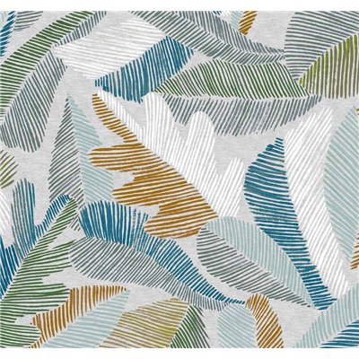 ACCESS DECO - Toile Cirée Skin Laize Nappe 20m x 140cm Karma Bleu