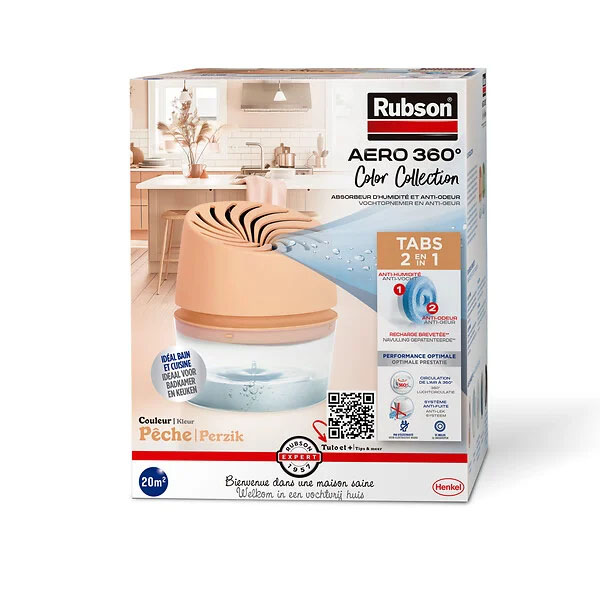 RUBSON - Absorbeur d'Humidité Aéro 360 Pêche