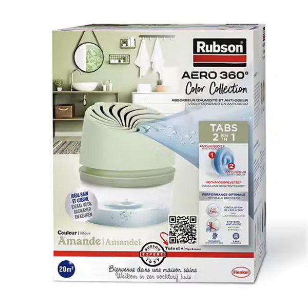 RUBSON - Absorbeur d'Humidité Aéro 360 Vert Amande