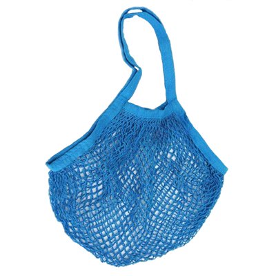 SIDEBAG - Sac Filet en Coton Bleu Turquoise
