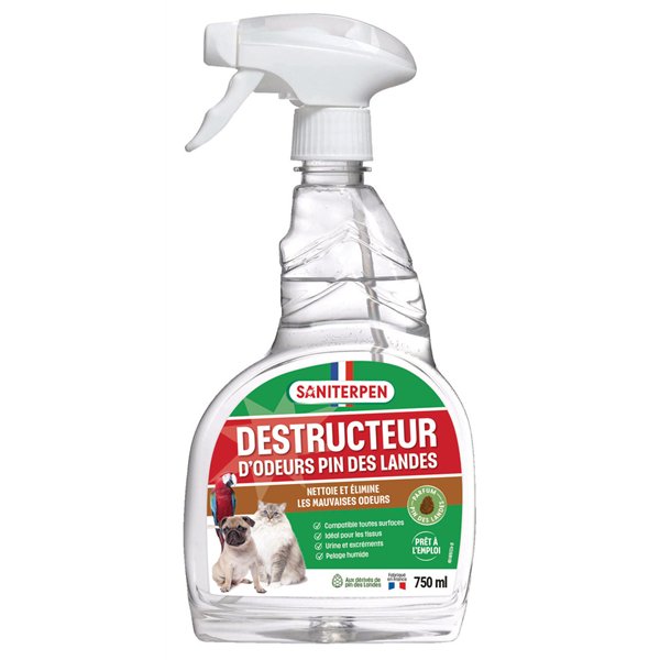 SANITERPEN - Saniterpen Destructeur d'Odeurs Pin des Landes Vaporisateur 750ml