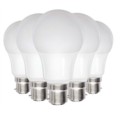 FOX LIGHT - Ampoule Opaque Classic Poire LED B22 9W 810 lm Blanc Chaud Lot de 5