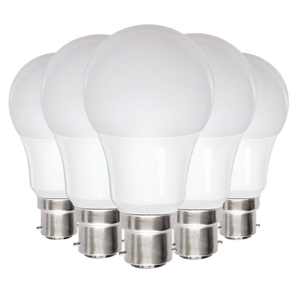 FOX LIGHT - Ampoule Opaque Classic Poire LED B22 9W 810 lm Blanc Froid Lot de 5