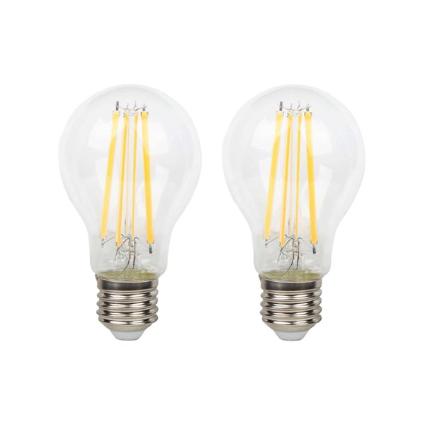 PROLIGHT - Ampoule Transparente Classic Poire LED E27 7W 806 lm Blanc Chaud Lot de 2