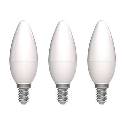 PROLIGHT - Ampoule Opaque Flamme LED E14 1.8W 250 lm Blanc Chaud Lot de 3