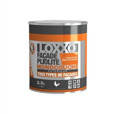 LOXXO - Peinture Pliolite Monocouche Tous Types de Façades Extérieures 2.5L