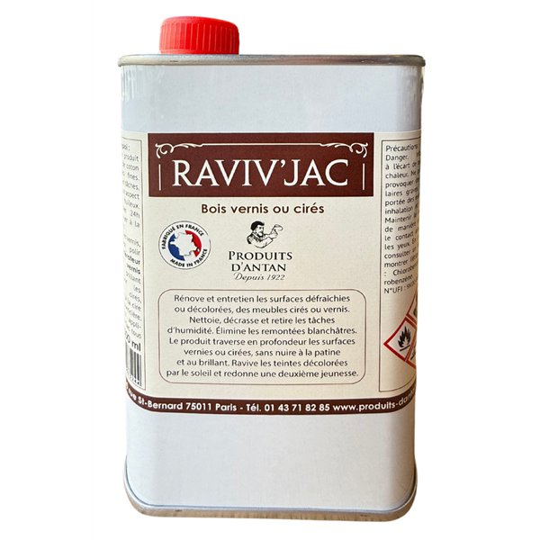 PRODUITS D'ANTAN - RAVIV'JAC Raviveur Meubles Bois Cirés ou Vernis 250 ml