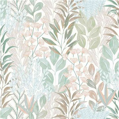 DECOR DESIGN - M869-01 - Vinyle Sur Intissé Flora Bleu 10 x 0.53 m