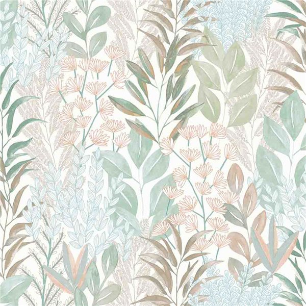 DECOR DESIGN - M869-01 - Vinyle Sur Intissé Flora Bleu 10 x 0.53 m