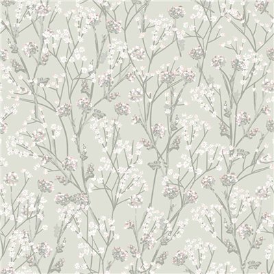 DECOR DESIGN - M880-14 - Expansé Sur Intissé Tige Floral Sauvage Vert 10 x 0.53 m