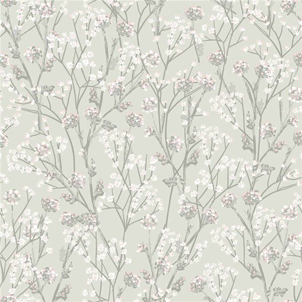 DECOR DESIGN - M880-14 - Expansé Sur Intissé Tige Floral Sauvage Vert 10 x 0.53 m