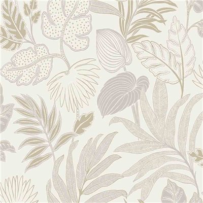 DECOR DESIGN - A75301 - Papier Peint Vinyle Expansé sur Intissé Motif Kew Beige Naturel 10.05 x 0.53 m