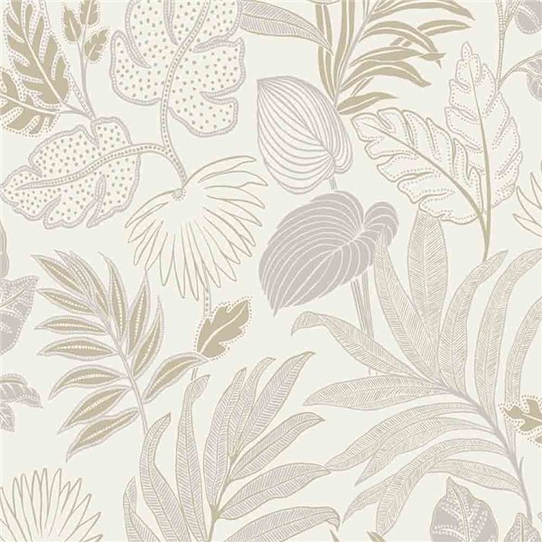 DECOR DESIGN - A75301 - Papier Peint Vinyle Expansé sur Intissé Motif Kew Beige Naturel 10.05 x 0.53 m