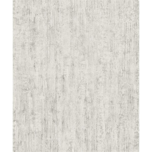 DECOR DESIGN - A77802 - Papier Peint Vinyle Sur Intissé Uni Empreinte Béton Gris Clair 10.05 x 0.53 m