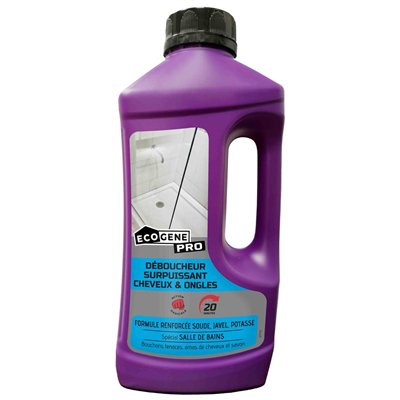 ECOGENE - Déboucheur Surpuissant Cheveux & Ongles 1L