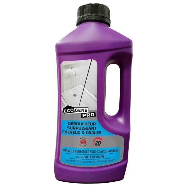 ECOGENE - Déboucheur Surpuissant Cheveux & Ongles 1L