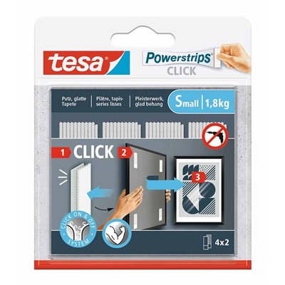 TESA - Languettes Adhésives Powerstrips Click 4 × 2