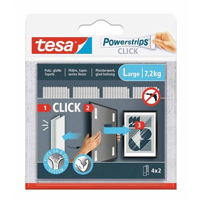 TESA - Languettes Adhésives Powerstrips Click 4 × 2