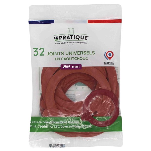 LE PRATIQUE - 32 Joints Universels Pour Bocaux Ø85 mm