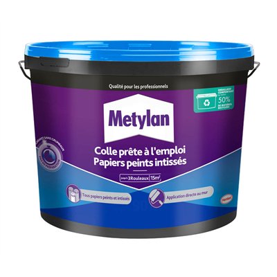 METYLAN - Colle Papiers Peints Intissés Prête à l'Emploi