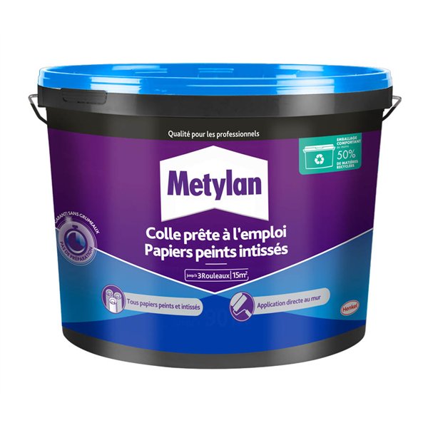 METYLAN - Colle Papiers Peints Intissés Prête à l'Emploi