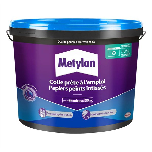 METYLAN - Colle Papiers Peints Intissés Prête à l'Emploi