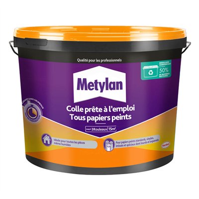METYLAN - Colle Tous Papiers Peints Prête à l'Emploi