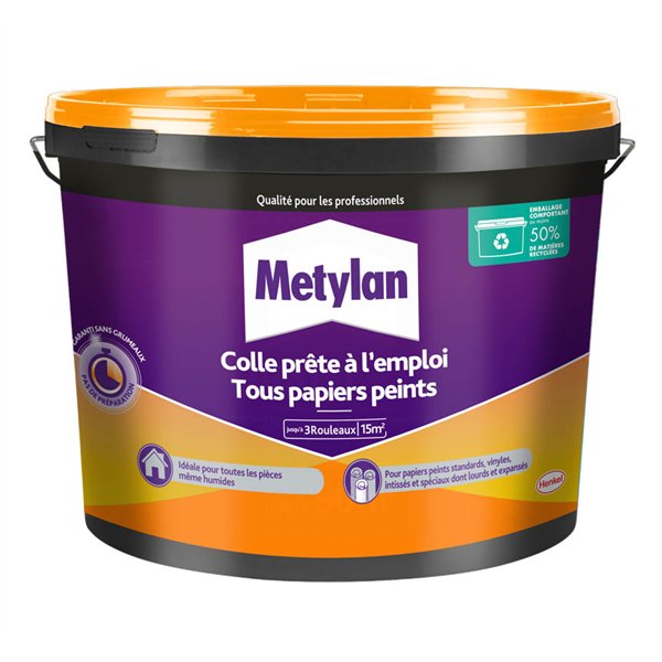 METYLAN - Colle Tous Papiers Peints Prête à l'Emploi