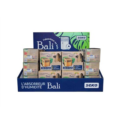 SEKO - Présentoir Panaché Mini Absorbeurs Bali + Recharges Neutres et Senteur Coton