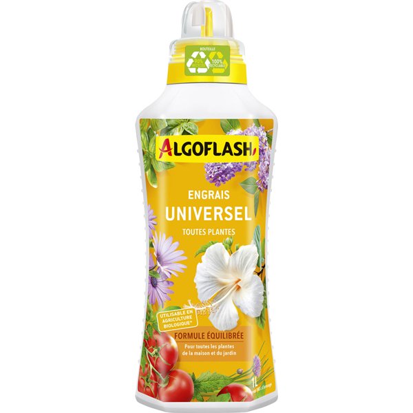 ALGOFLASH - Engrais Liquide Universel Toutes Plantes Algoflash 1L