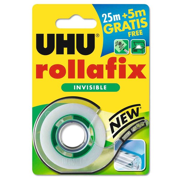 UHU - Ruban Adhésif Transparent 19 mm x 30 m (25 + 5 m Gratuit)