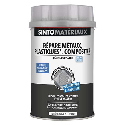 SINTO - Sintomateriaux Résine Polyester Surfaces Trouées et Fendues 550 g