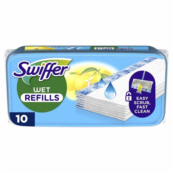 SWIFFER - Lingettes Humides Parfum Citron Lot de 10