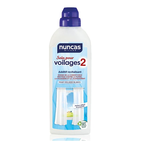 NUNCAS - Soin Pour Voilages Blanc 2 Additif Revitalisant 750 ml
