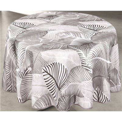 ACCESS DECO - Nappe Ronde Polyester Mano Gris Ø160 cm Sur Cintre