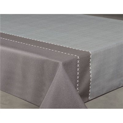 ACCESS DECO - Nappe en Polyester Etoffe Gris 140 x 240 cm Sur Cintre