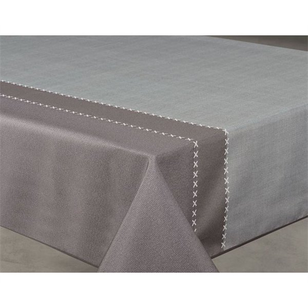 ACCESS DECO - Nappe en Polyester Etoffe Gris 140 x 240 cm Sur Cintre