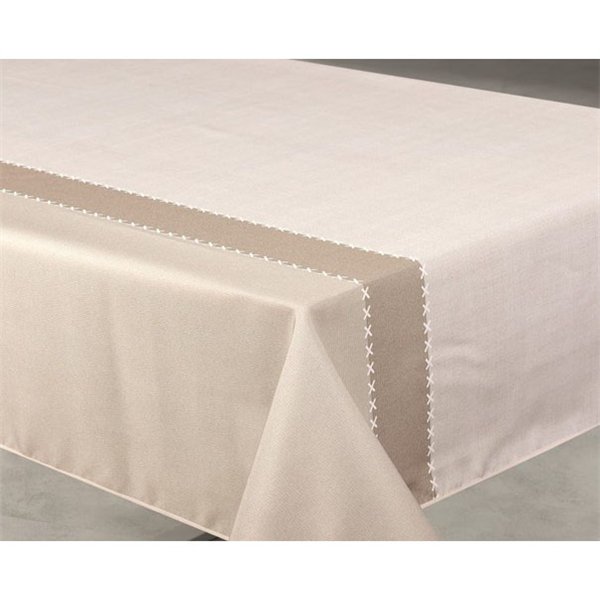 ACCESS DECO - Nappe en Polyester Etoffe Lin 140 x 240 cm Sur Cintre