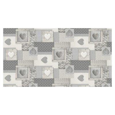 ACCESS DECO - Toile Cirée Déco Bisous 140 cm x 20 m