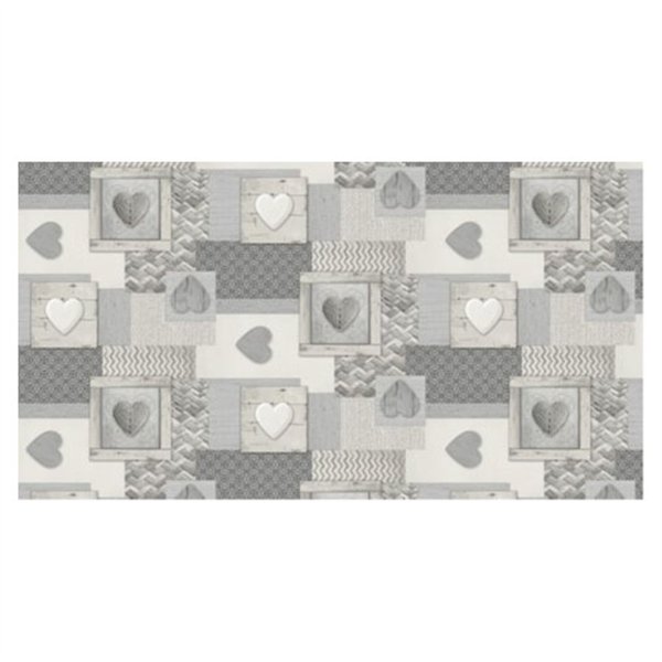 ACCESS DECO - Toile Cirée Déco Bisous 140 cm x 20 m