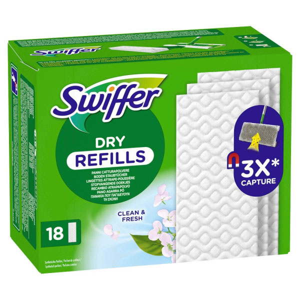 SWIFFER - Lingettes Sèches Parfumées Recharge x18