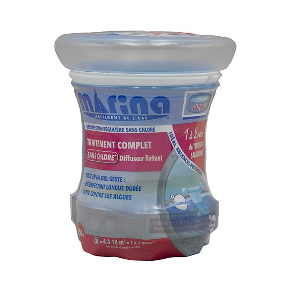 MARINA - Diffuseur Flottant Traitement Complet 4-10 m³ TP2 350 g