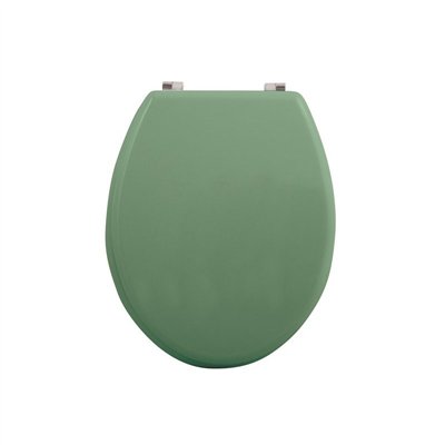 M S V - Abattant WC MDF Vert Basil Charnières Inox